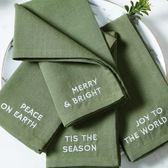 Other - Green Holiday Napkins Set
